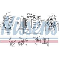 AC Compressor NISSENS 890302 OE Ref 9222308 NISSENS
