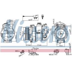 AC Compressor NISSENS 890306 OE Ref 8H2219D623AB NISSENS