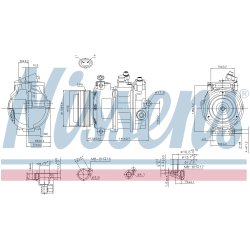 AC Compressor NISSENS 89031 OE Ref 1854120 NISSENS