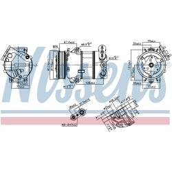 AC Compressor NISSENS 890339 OE Ref 52003007 NISSENS