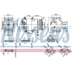 AC Compressor NISSENS 890392 OE Ref 1741457 NISSENS