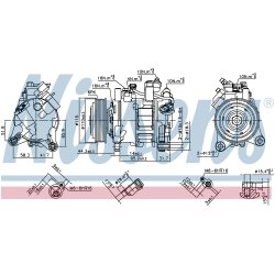 AC Compressor NISSENS 890397 OE Ref 64529330831 NISSENS