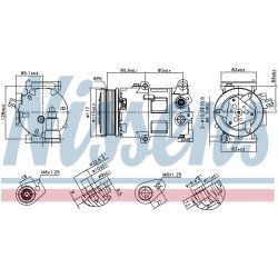 AC Compressor NISSENS 890418 OE Ref 1779457 NISSENS