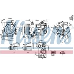 AC Compressor NISSENS 890420 OE Ref 648754