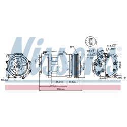 AC Compressor NISSENS 89044 OE Ref 2D0820805C NISSENS