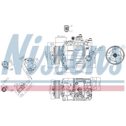 AC Compressor NISSENS 89052 OE Ref 4F0.260.805 G NISSENS