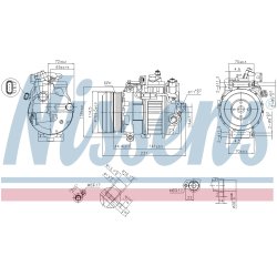 AC Compressor NISSENS 890552 OE Ref A0008302700 NISSENS