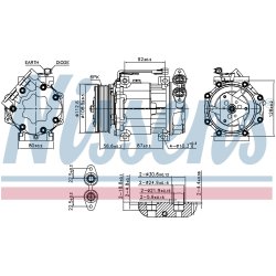 AC Compressor NISSENS 890584 OE Ref 31348213 NISSENS