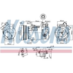 AC Compressor NISSENS 890586 OE Ref 926000838R NISSENS
