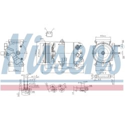 AC Compressor NISSENS 890588 OE Ref 2032815