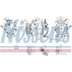AC Compressor NISSENS 890589 OE Ref 2031037