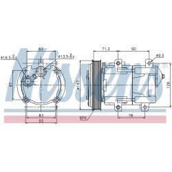 AC Compressor NISSENS 89059 OE Ref 1018267 NISSENS