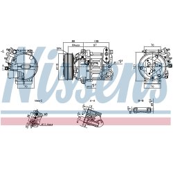 Compressor NISSENS 890591 OE Ref 39069800
