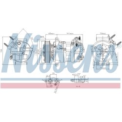 AC Compressor NISSENS 890594 OE Ref 36002132