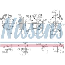 AC Compressor NISSENS 890595 OE Ref 0038304360 NISSENS