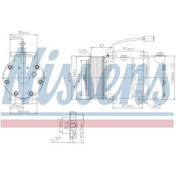 AC Compressor NISSENS 890598 OE Ref 82436934 NISSENS
