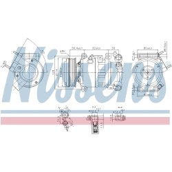 AC Compressor NISSENS 890599 OE Ref 9808729680