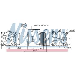 AC Compressor NISSENS 89060 OE Ref 6453.GF NISSENS