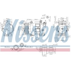 AC Compressor NISSENS 890606 OE Ref 9672247080