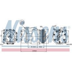 AC Compressor NISSENS 89061 OE Ref 701820805R NISSENS
