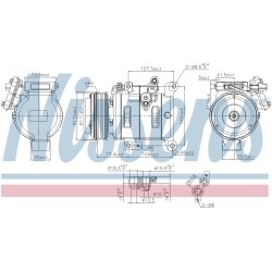 AC Compressor NISSENS 890614 OE Ref KD4561450A NISSENS