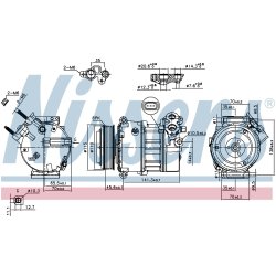 AC Compressor NISSENS 890617 OE Ref C2D45382 NISSENS