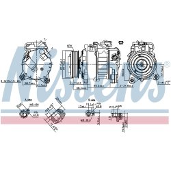 AC Compressor NISSENS 890622 OE Ref 64529216467 NISSENS