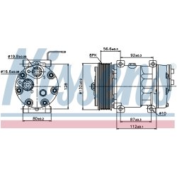 AC Compressor NISSENS 89065 OE Ref 11412631 NISSENS