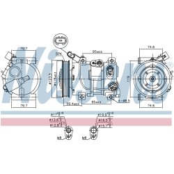 AC Compressor NISSENS 890652 OE Ref 977011W110 NISSENS