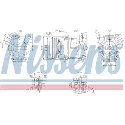 AC Compressor NISSENS 890663 OE Ref 39006351