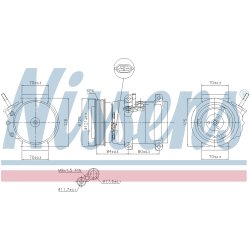 AC Compressor NISSENS 890679 OE Ref 4803454 NISSENS