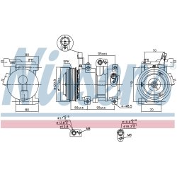 AC Compressor NISSENS 890683 OE Ref 977011J000