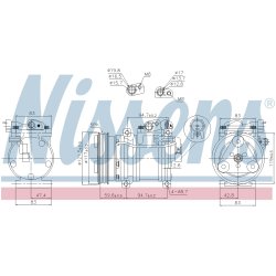 AC Compressor NISSENS 890688 OE Ref 977011Y000 NISSENS