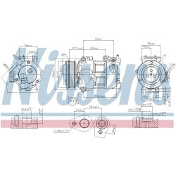 AC Compressor NISSENS 890693 OE Ref 1860527 NISSENS
