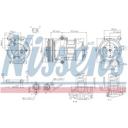 AC Compressor NISSENS 890698 OE Ref 1863633