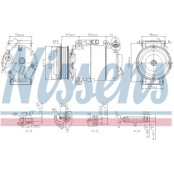 AC Compressor NISSENS 890714 OE Ref 1886047 NISSENS