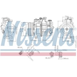 AC Compressor NISSENS 890717 OE Ref 0008303902 NISSENS
