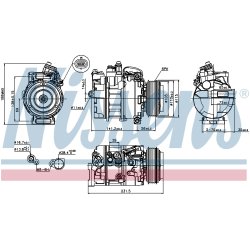 AC Compressor NISSENS 89075 OE Ref 1854121 NISSENS