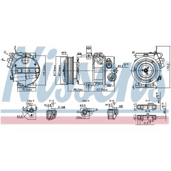 AC Compressor NISSENS 890751 OE Ref 97701D3201