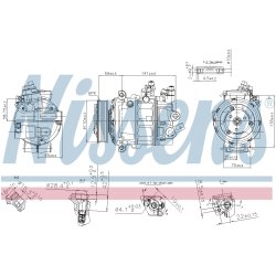 AC Compressor NISSENS 890754 OE Ref 7N0820803E