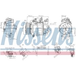 AC Compressor NISSENS 890755 OE Ref 7N0816803E