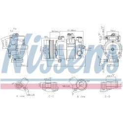 AC Compressor NISSENS 890757 OE Ref 9A7816803 NISSENS