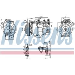 AC Compressor NISSENS 890763 OE Ref 926000994R