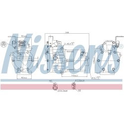 AC Compressor NISSENS 890770 OE Ref 97701K4000
