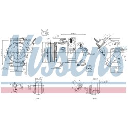 AC Compressor NISSENS 890772 OE Ref 2006230