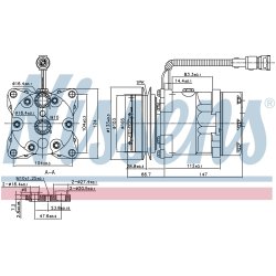 AC Compressor NISSENS 89078 OE Ref 1264800 NISSENS