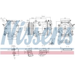 AC Compressor NISSENS 890780 OE Ref 9819711380