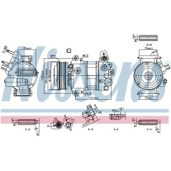 Compressor NISSENS 890786 OE Ref 2491047
