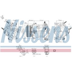 AC Compressor NISSENS 890796 OE Ref 2015351
