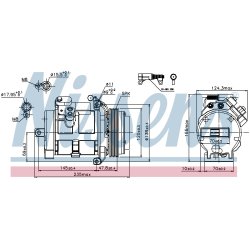AC Compressor NISSENS 89081 OE Ref 64526921651 NISSENS